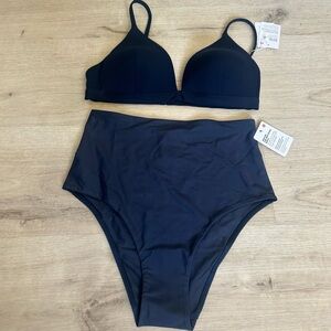 Lululemon waterside skimpy high rise swim suit size 6 navy blue NEW